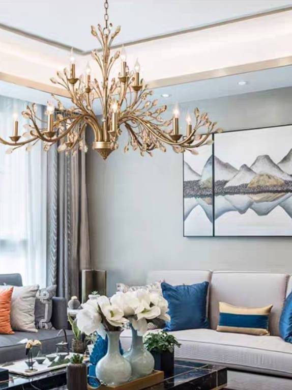 CT214A252 SOTMIA โคมไฟระย้าสไตล์ฝรั่งเศส โคมไฟห้องนั่งเล่นและห้องรับประทานอาหาร Lamp