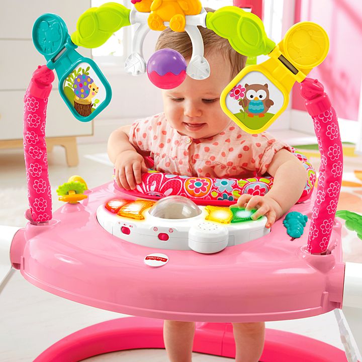 Fisher Price Floral Confetti SpaceSaver Jumperoo จั๊มเปอร์ของเล่นกระโดด รุ่นพับเก็บได้