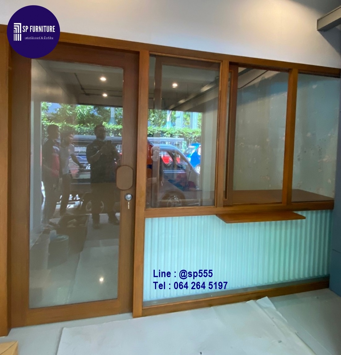บิ้วท์อินเคาเตอร์ร้านชานมไข่มุก