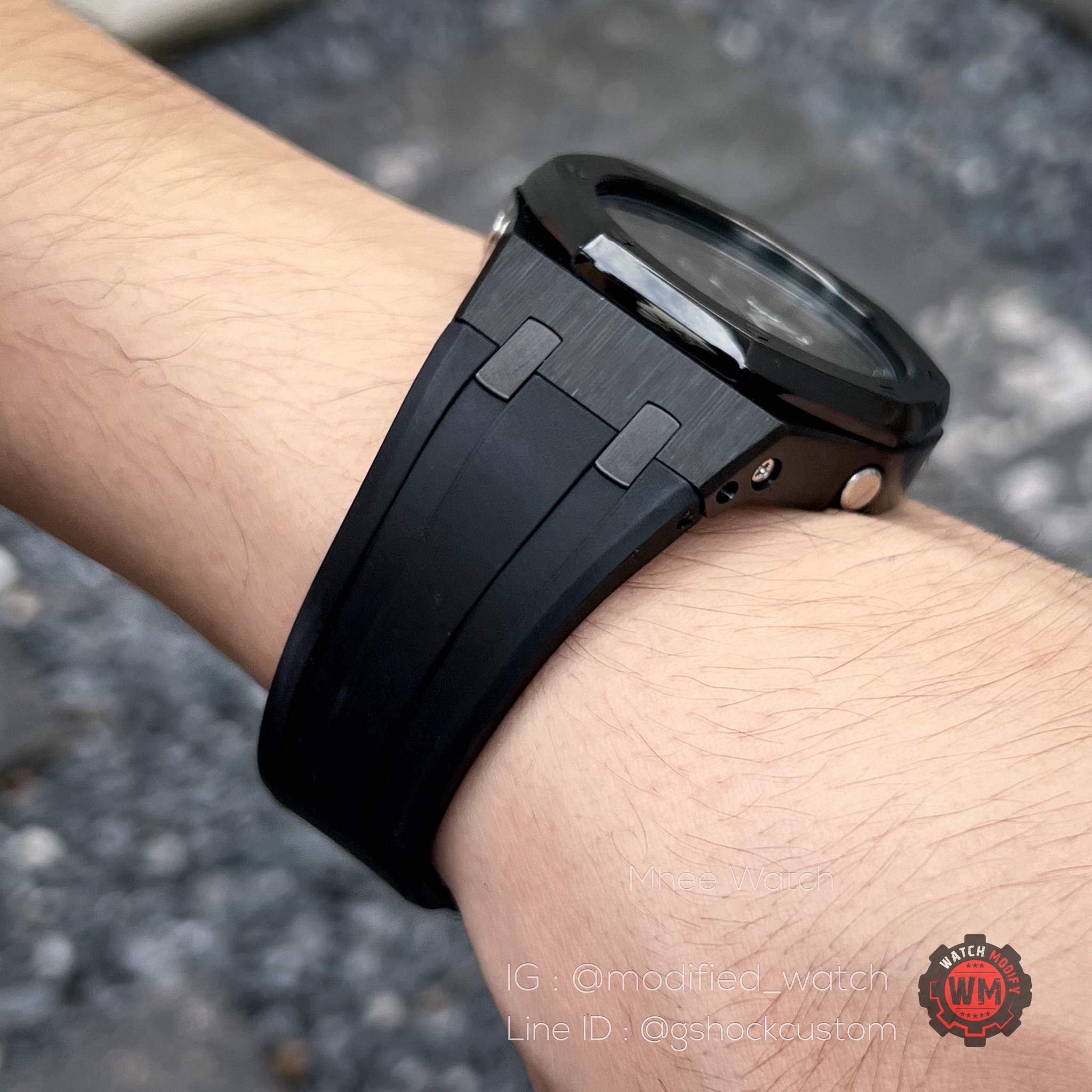 G-Shock Custom BYD Black Edition with Casioak Black Rubber Strap