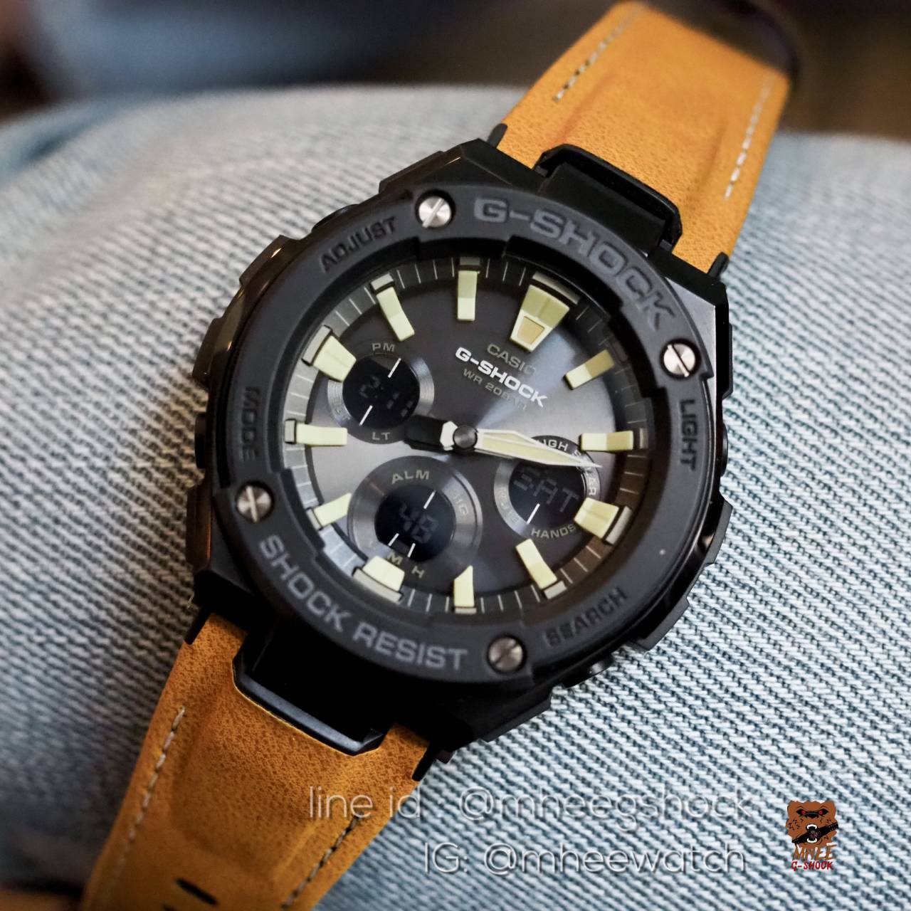 GST-S120L-1B G-Steel Leather ตัวแรหายากไม่ผลิตแล้ว สีมัสตาร์ด