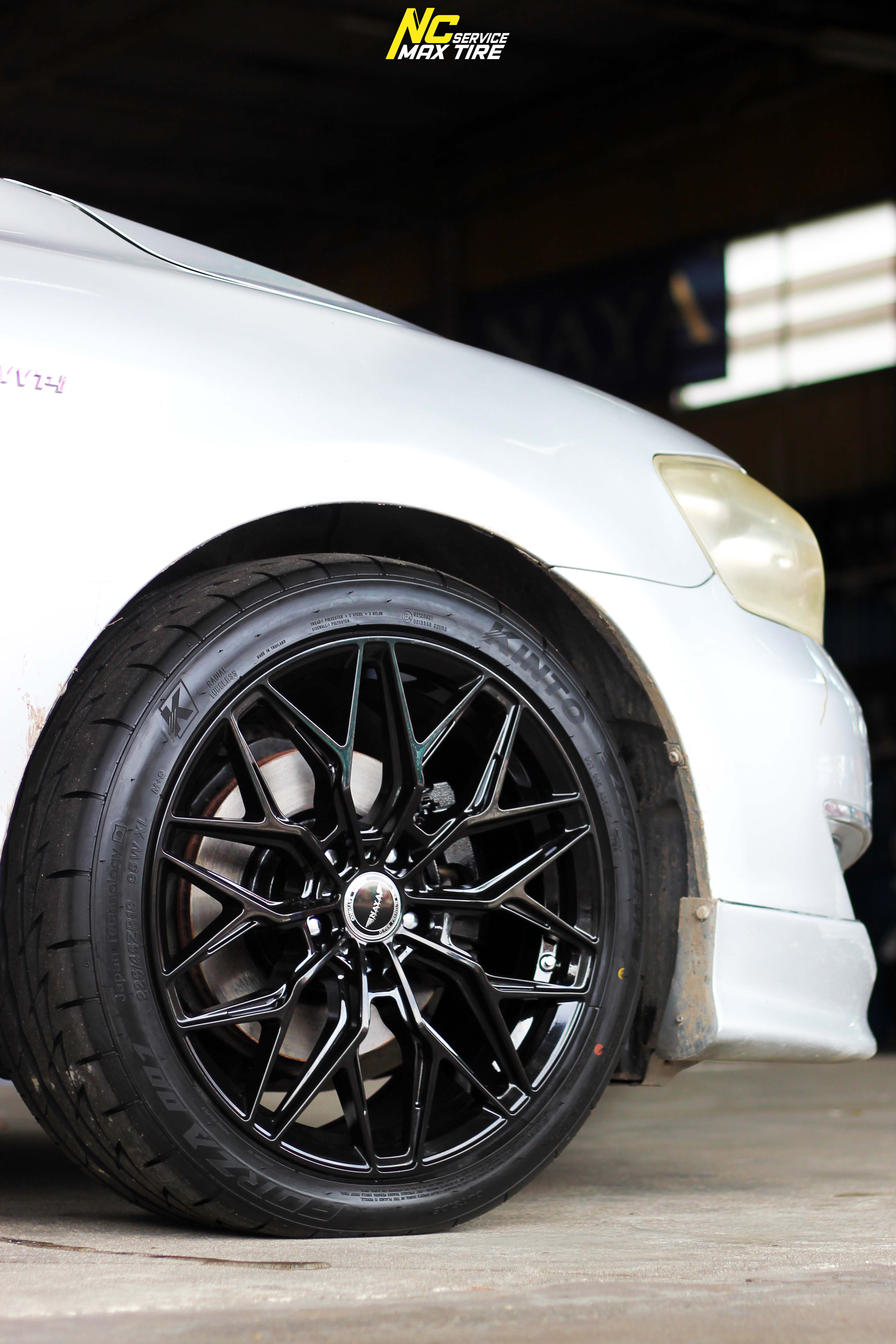 NCรีวิว.EP689 TOYOTA CAMRY NAYA WHEELS : ALPHA-8 18x8.5 5H113 ET35 ล้อแม็กสีดำเงาทั้งวง