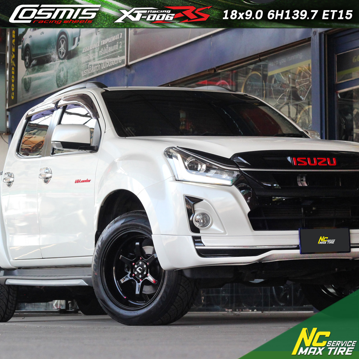 Isuzu D-Max / ล้อแม็กขอบ18 / Cosmis / XT-006RS / 18x9.0 6H139.7 ET15 / น็อตล้อ / Cosmis