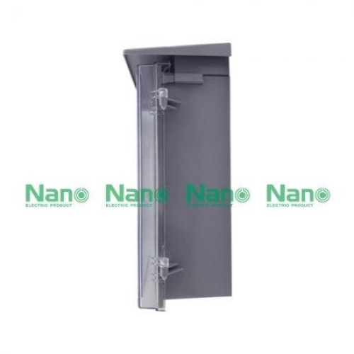 NANO Electric® NANO-103CG ตู้กันน้ำพลาสติก มีหลังคา ฝาใส ขนาด 12.5x16x6.50 นิ้ว (324 x 414 x 170 mm) สีเทา