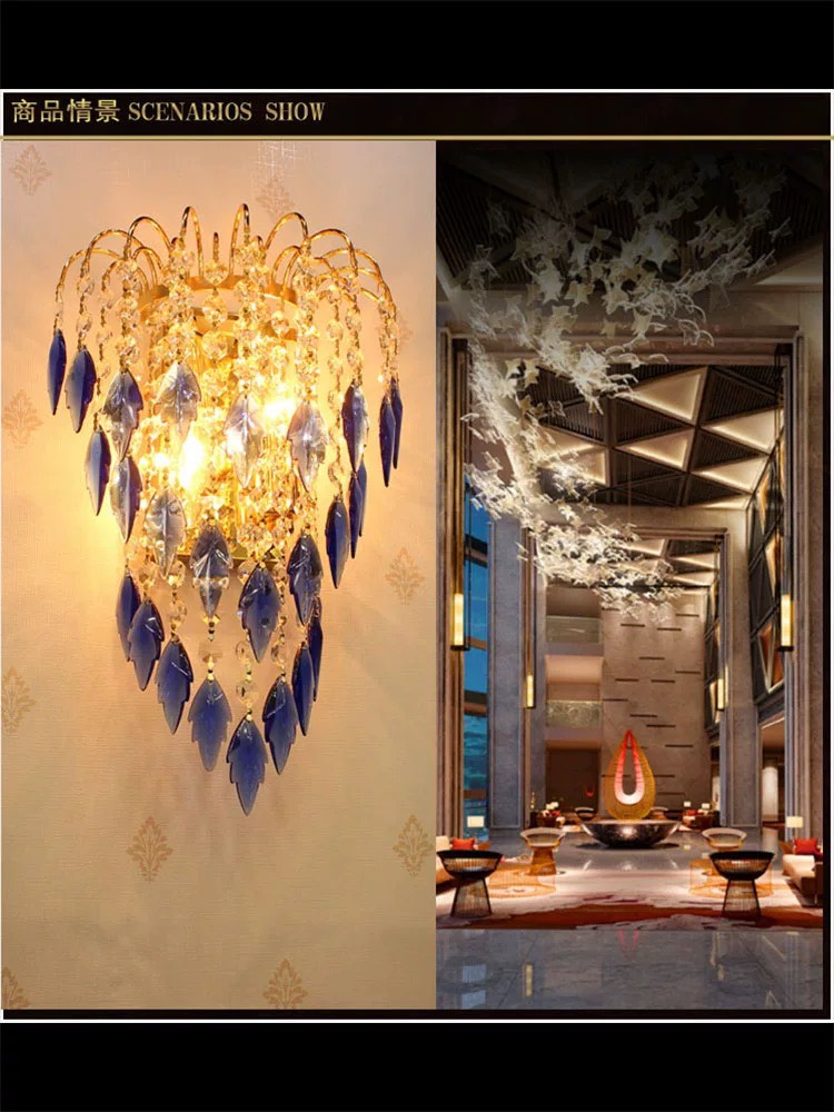 CT006A006 SOTMIA โคมไฟติดผนังคริสตัล โคมไฟติดผนัง โคมไฟ โคมไฟติดผนังห้องนอน โคมไฟติดผนังวินเทจ crystal wall lamp