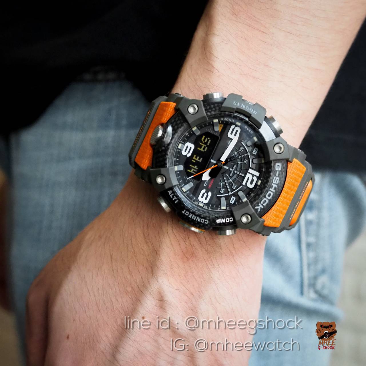 G-Shock Mudmaster Carbon สีดำ-ส้ม ของใหม่ ของแท้ ประกันศูนย์ CMG