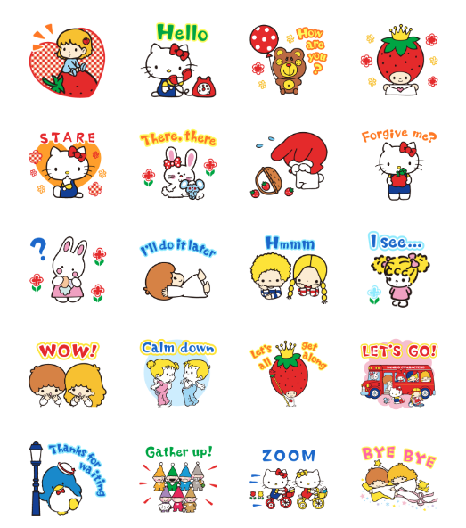 ขายสติกเกอร์ไลน์ Sanrio characters 70's