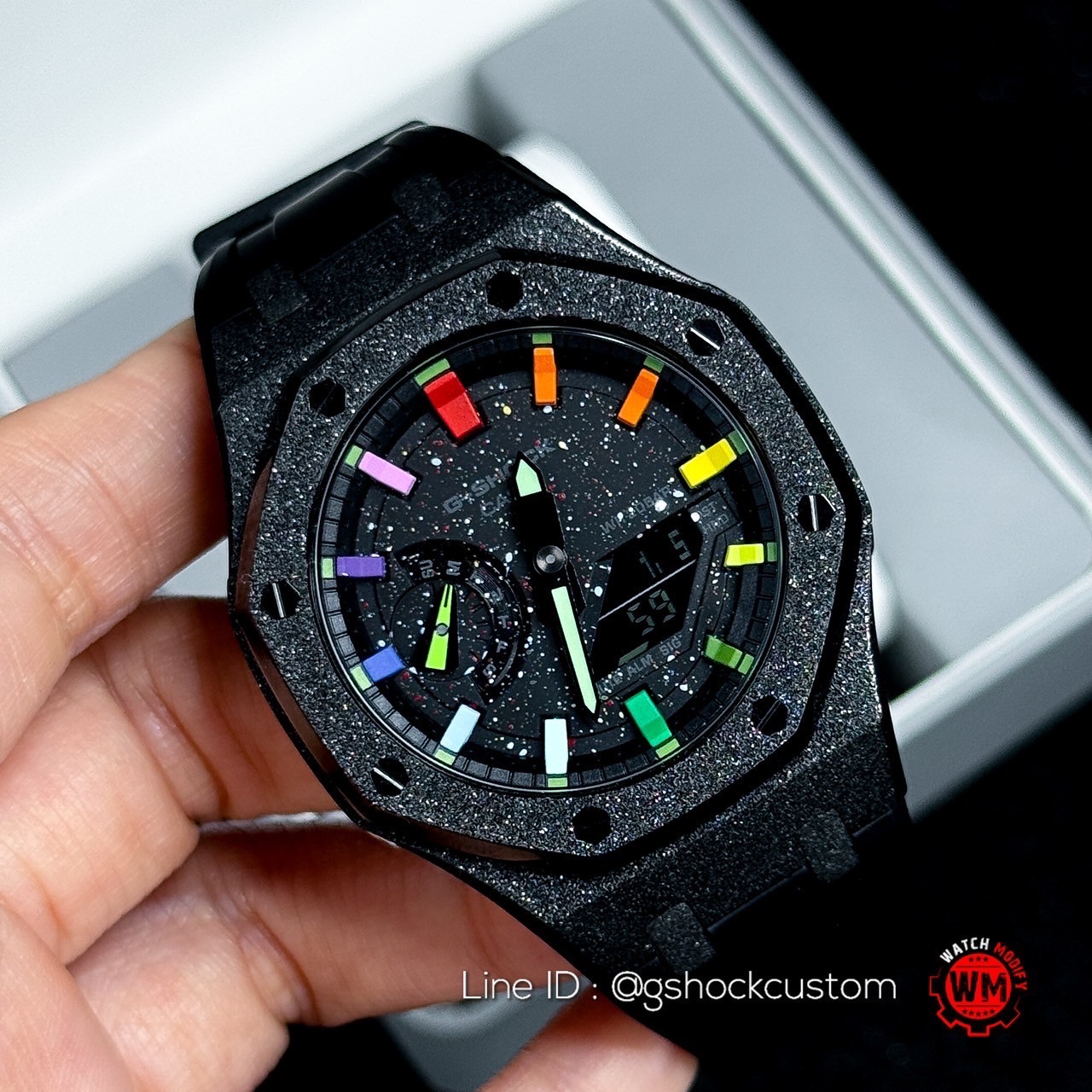 G-SHOCK Casioak Ga-2100 Rainbow Dial กรอบStardust เคลือบFinishแบบฝุ่นอุกาบาต Galaxy Flake