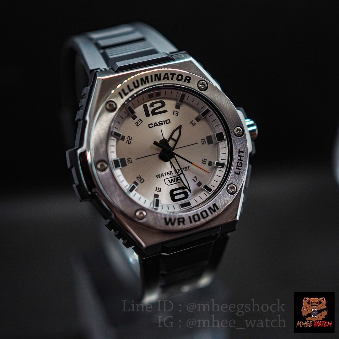นาฬิกา คาสิโอ้แท้ Casio Steel Silver Dial Sport ของแท้ รับประกันศูนย์