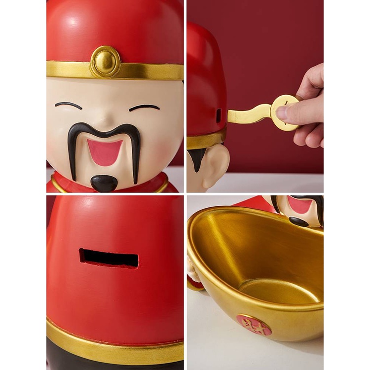 CT145B100 FAMITOSS เทพแห่งความมั่งคั่ง โมเดลแต่งบ้าน เทพจีน ที่ใส่กุญแจ โคมไฟ