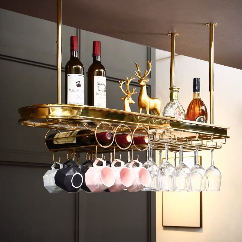 CT062D029 MIRIKITEKI บาร์แขวนแก้วไวน์ บาร์แขวนแก้ว Luxury bar wine rack ชั้นแขวนแก้วไวน์ Wine glass แก้วไวน์