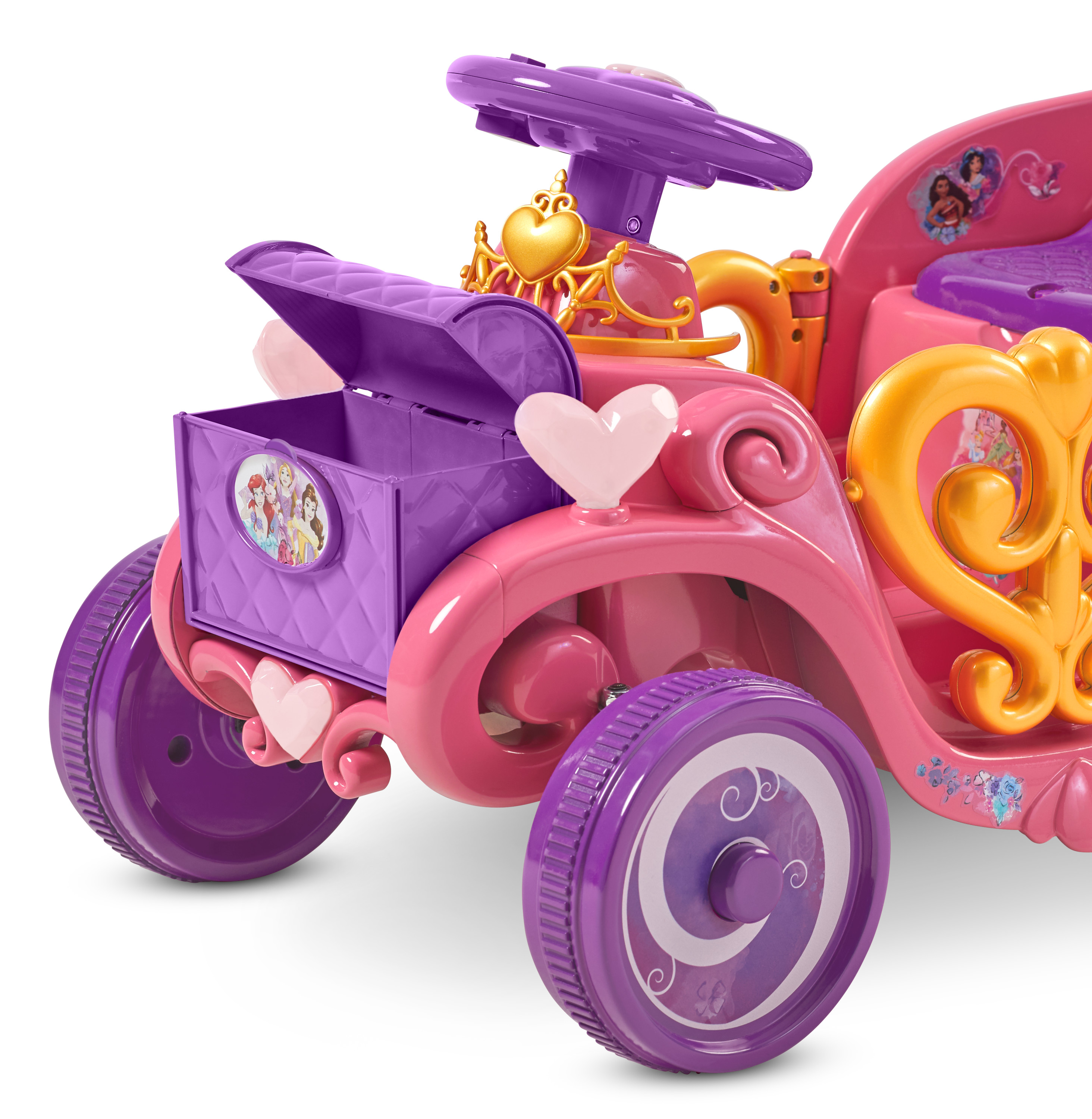 Kid Trax Disney Princess Enchanted Adventure Carriage 6 Volt Toddler Quads รถแบตเตอรี่เด็ก