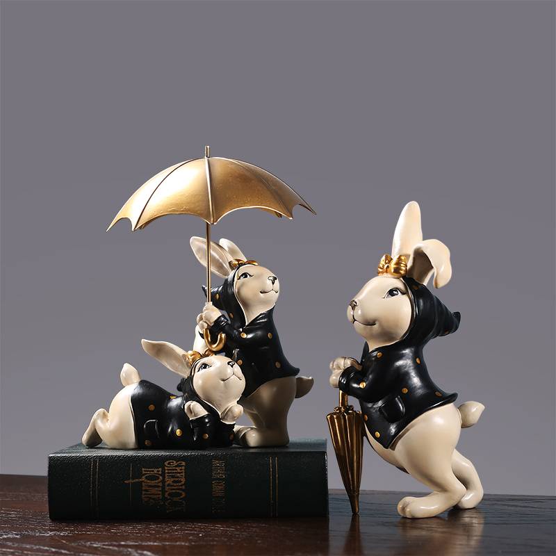 CT151B104 FAMITOSS กระต่าย โมเดลกระต่าย โมเดลแต่งบ้าน Rabbit