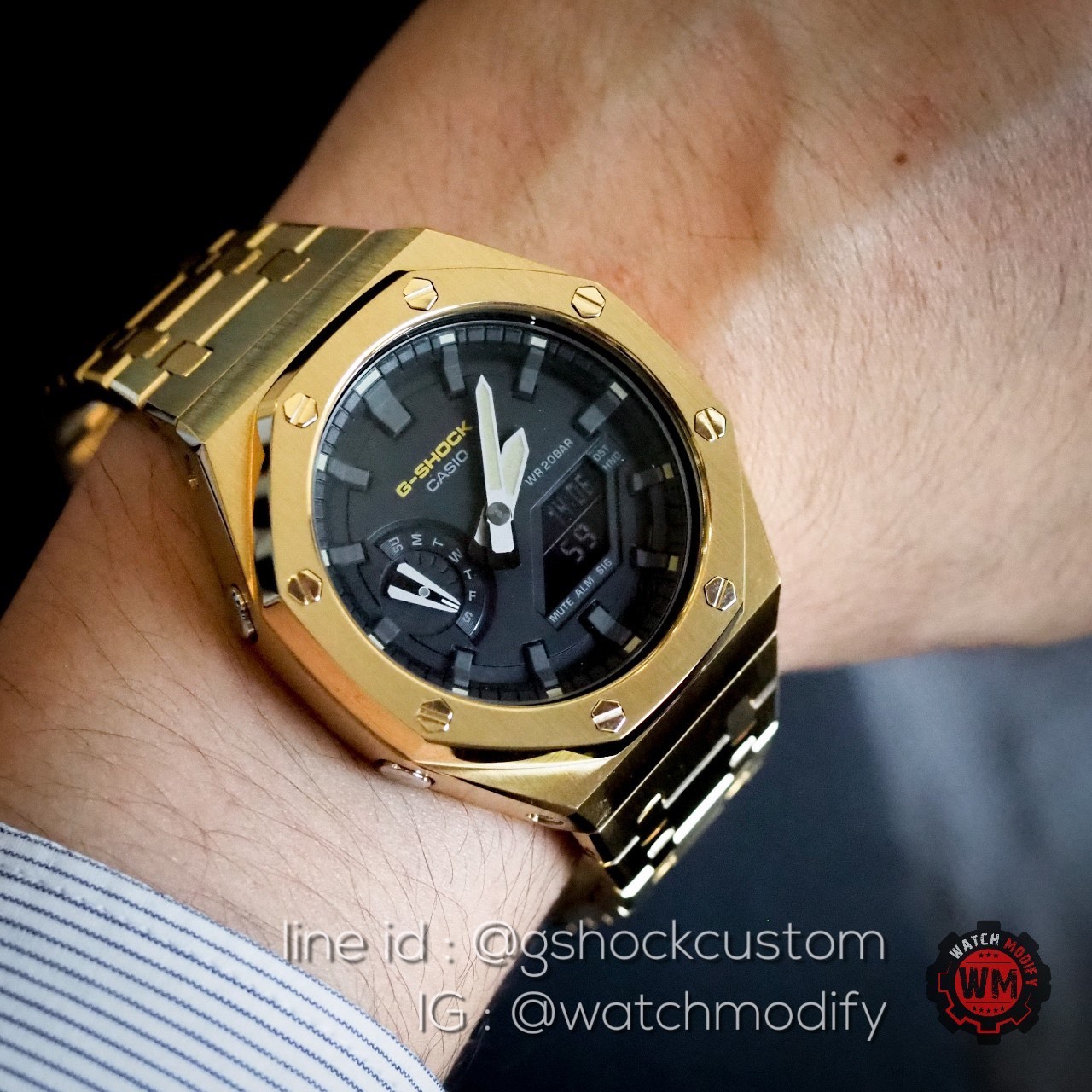 G-Shock Casioak AP Ga-2110su-9 Gold full metal