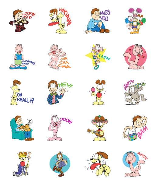 ขายสติกเกอร์ไลน์ Garfield และผองเพื่อน