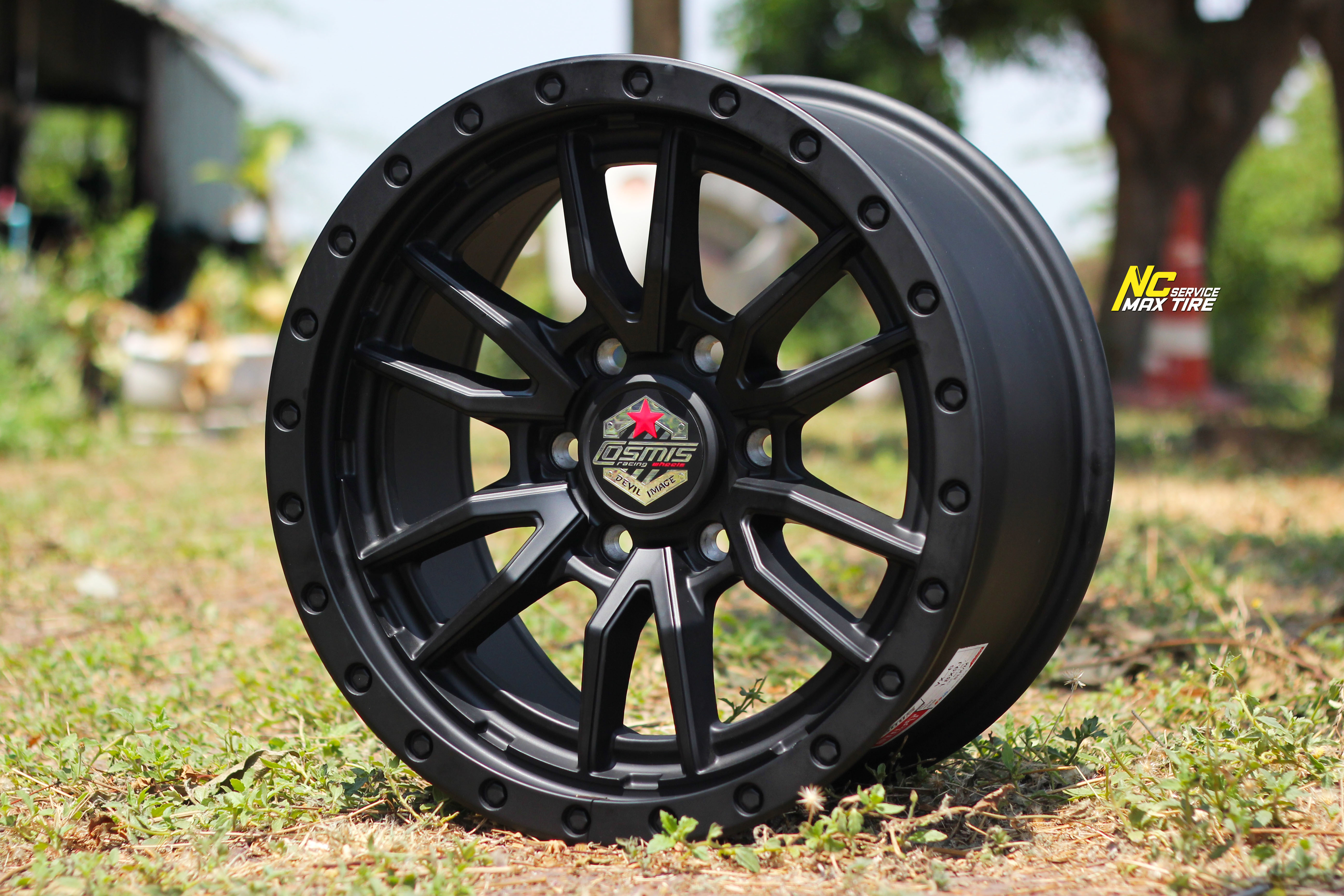 ล้อแม็กสวยๆ / ล้อแม็กออฟโรด / ล้อแม็กขอบ18 / Cosmis / DEVIL / VX-6 / OffRaod / 18x9.0 6H139.7 ET25 / ล้อแม็กสีดำด้านทั้งวง / NC
