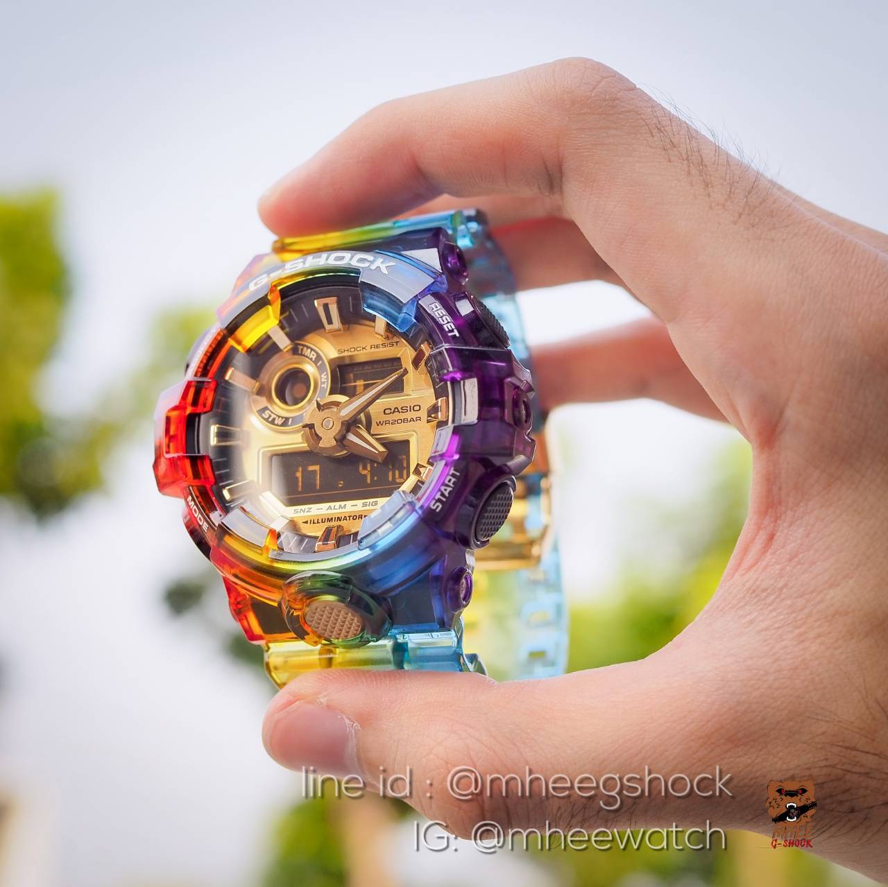 G-Shock Custom Rainbow Jelly ใสใส เรนโบว์ รุ่น GA-710