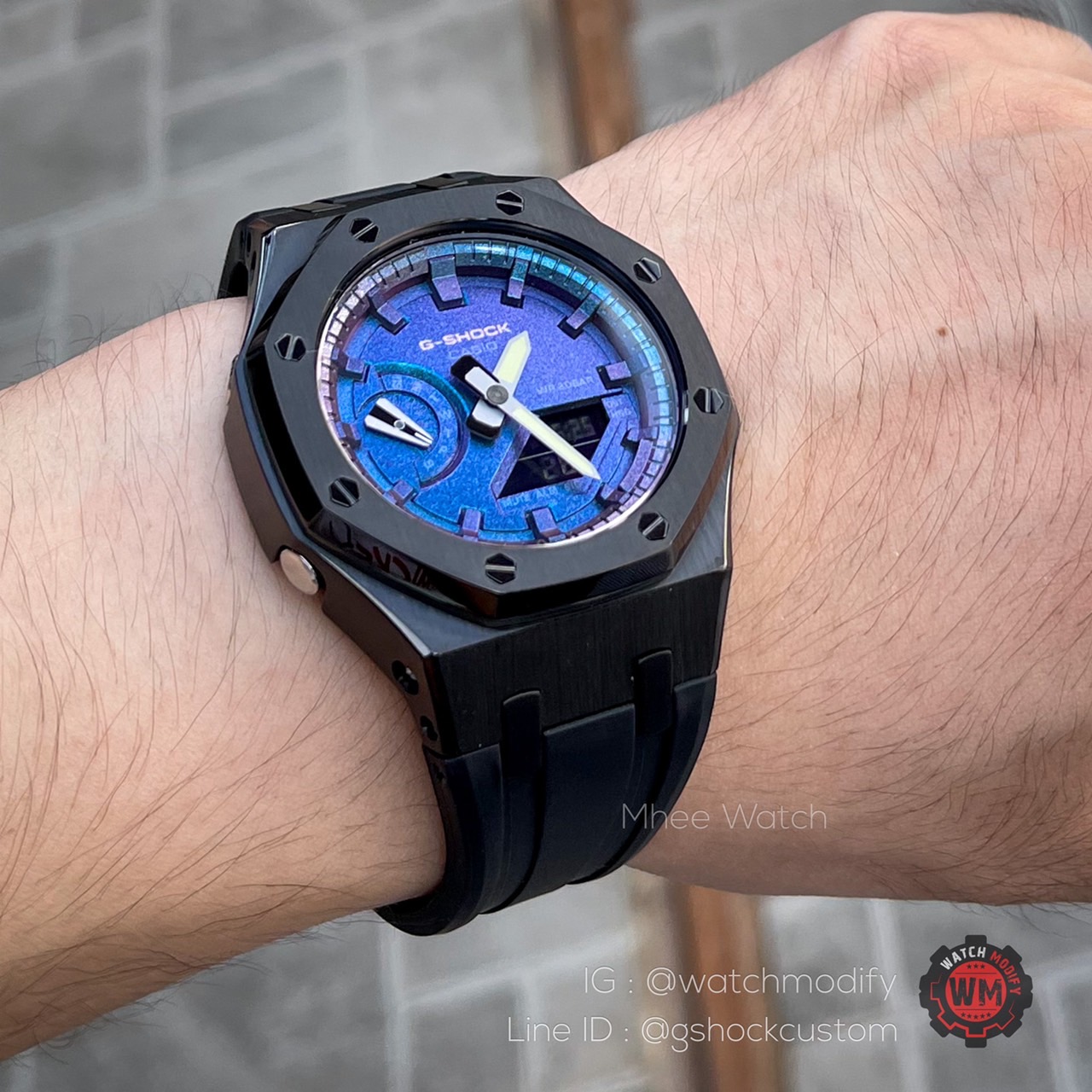G-Shock Custom Gen3 Black Rubber AP Style with Titanium color Dial