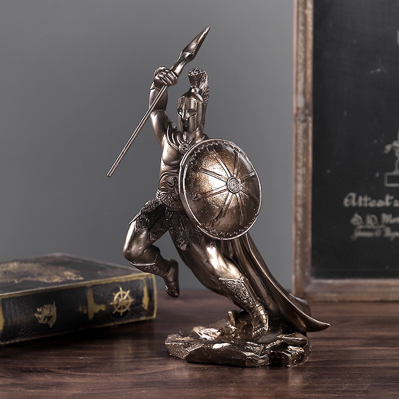 FAMITOSS ของแต่งบ้าน SPARTACUS SPARTAN MODEL นักขี่ม้า ขี่ม้า ของแต่งห้อง ของแต่งร้าน ของขวัญ