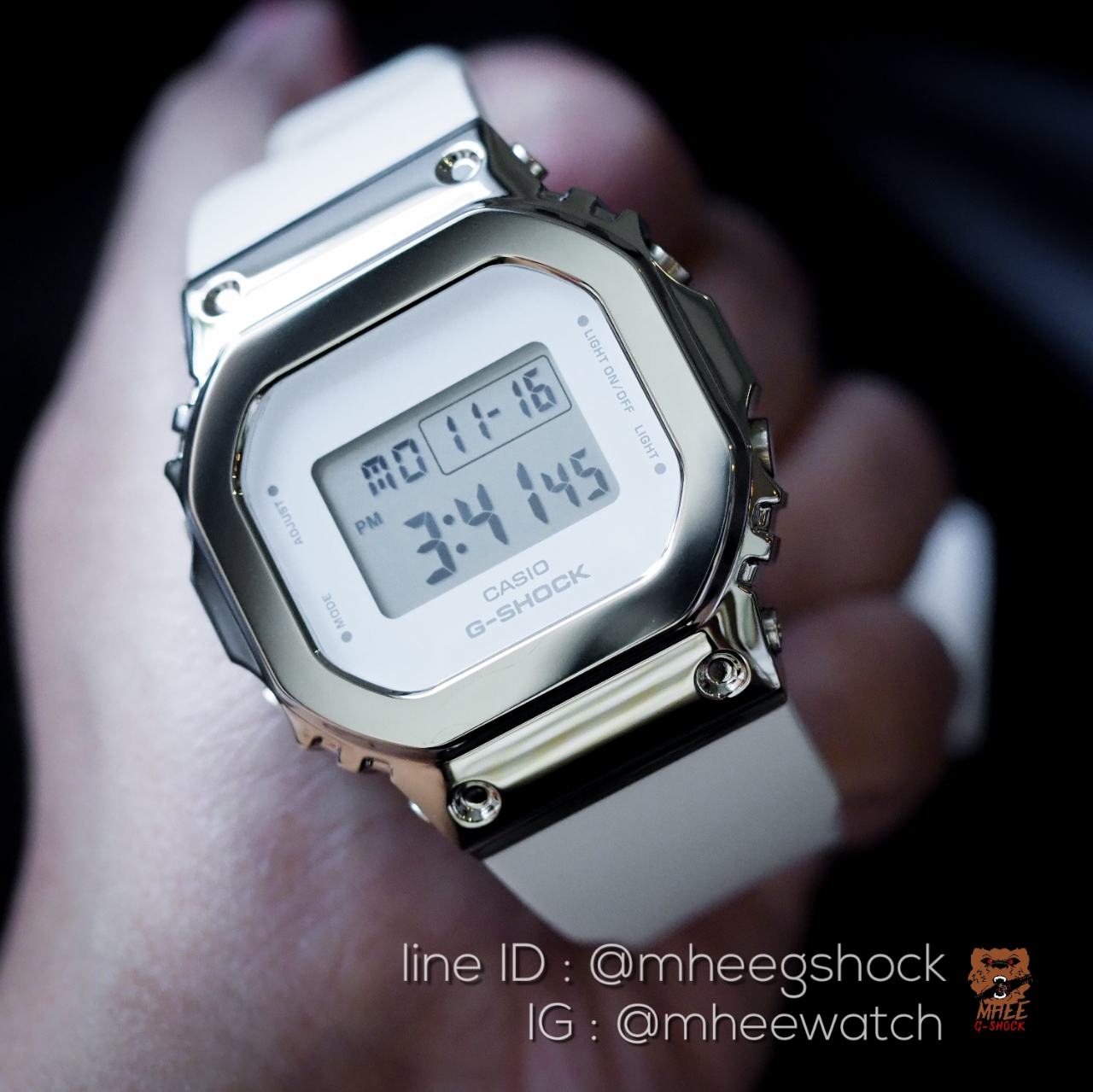 G-Shock Mini White Silver