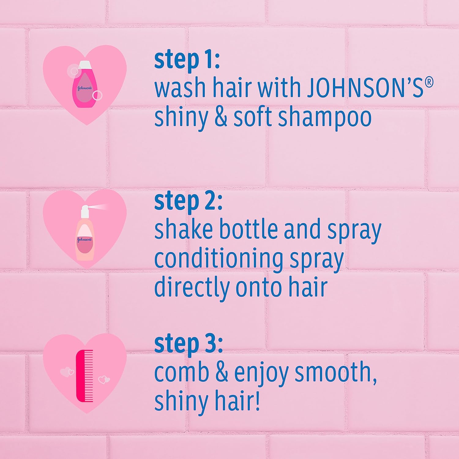 Johnson's Kids Shiny & Soft Tear-Free Kids' with Argan Oil & Silk Proteins สเปรย์จอห์นสัน คิดส์ ช่วยผมนุ่มลื่น