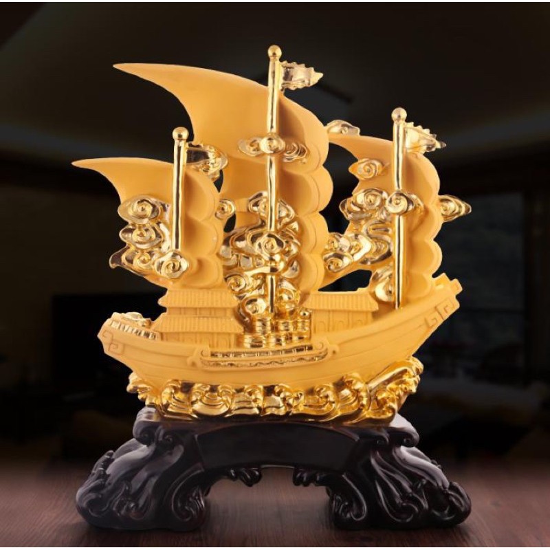 CT017B059 HAOYUN เรือสำเภาจีน เรียกทรัพย์ ของแต่งบ้าน เสริมฮวงจุ้ย โชคลาภ ของขวัญมงคล ของมงคลจีน ของมงคลแต่งบ้าน