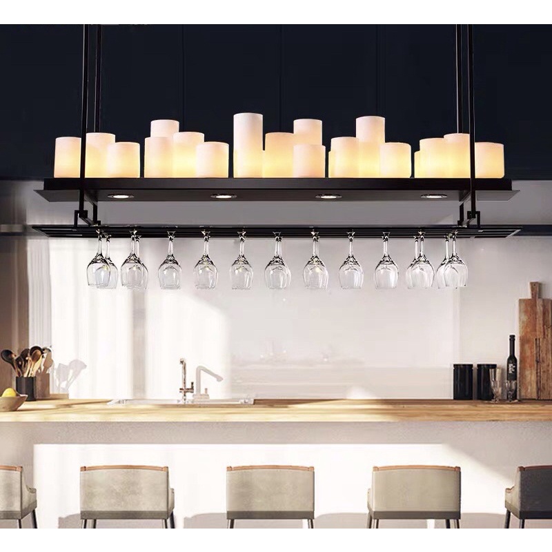 CT082D030 MIRIKITEKI โคมไฟเชิงเทียน บาร์แขวนแก้วไวน์ บาร์แขวนแก้ว Luxury bar wine rack ชั้นแขวนแก้วไวน์ ที่แขวนแก้วไวน์