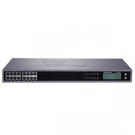 Grandstream GXW4216 Analog VoIP Gateway, 16FXS 4SIP Account, 50 Pin Telco Connectors, 1 LAN 10/100/1000Mbps, LCD Display