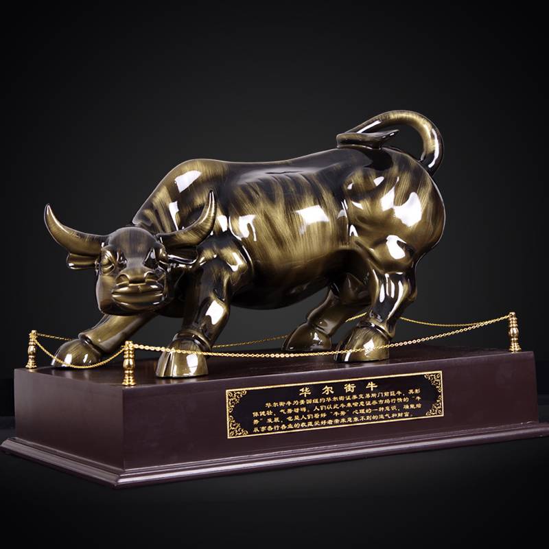CT144B094 FAMITOSS วัวกระทิง โมเดลแต่งบ้าน ของตั้งโชว์ วัวกระทิงตั้งโชว์ สัญลักษณ์แห่งความสำเร็จ ความมั่นคง