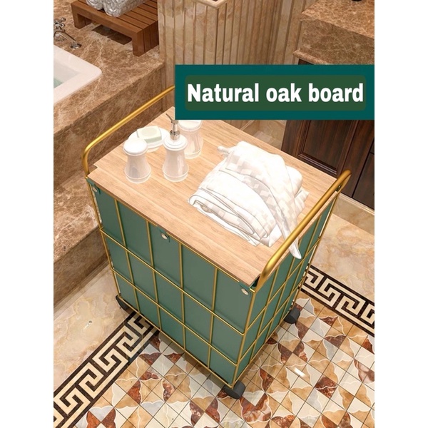 CT112D047 ZEITAKUMS #ตะกร้าใส่ผ้า ตะกร้าใส่ผ้าสีทอง ที่ตั้งของเบ็ดเตล็ด ตะกร้าผ้า ตะกร้า ตะกร้าใส่ของ ตกแต่งห้องน้ำ