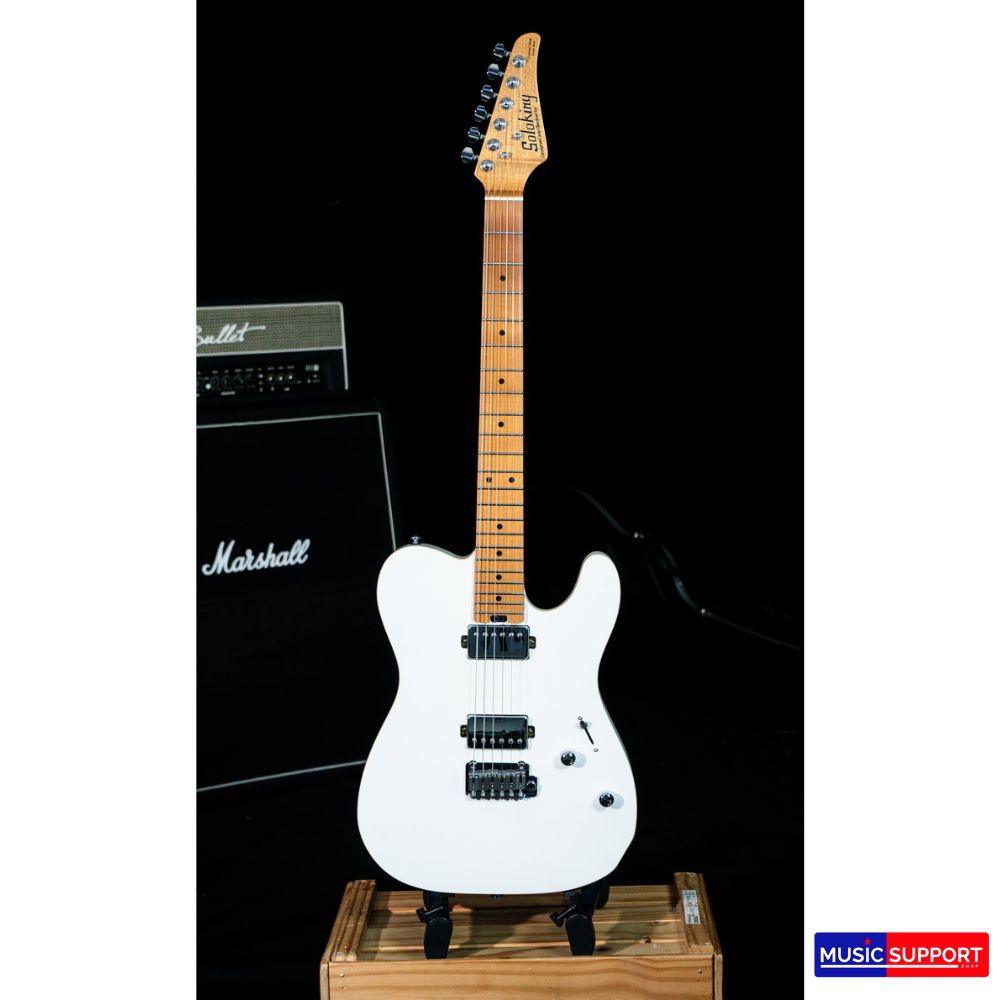 Soloking MT-1 Custom Roasted Maple FB Flat Top Binding HH White