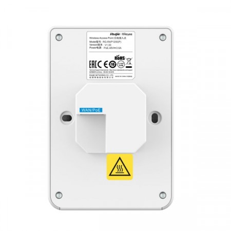 Reyee RG-RAP1200(P) AC1300 Dual Band Gigabit Wall Plate AP, 4 front LAN ports, Including 1 Standard 802.3af PoE out port, + 1 Gigabit Uplink Port, Ruijie Cloud app management