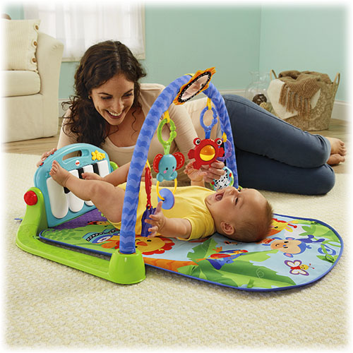 พร้อมส่ง Fisher Price Kick & Play Piano Blue เพลยิมเปียโน lสินค้านำเข้าจากอเมริกา (สินค้าขายดี) ส่งฟรี EMS