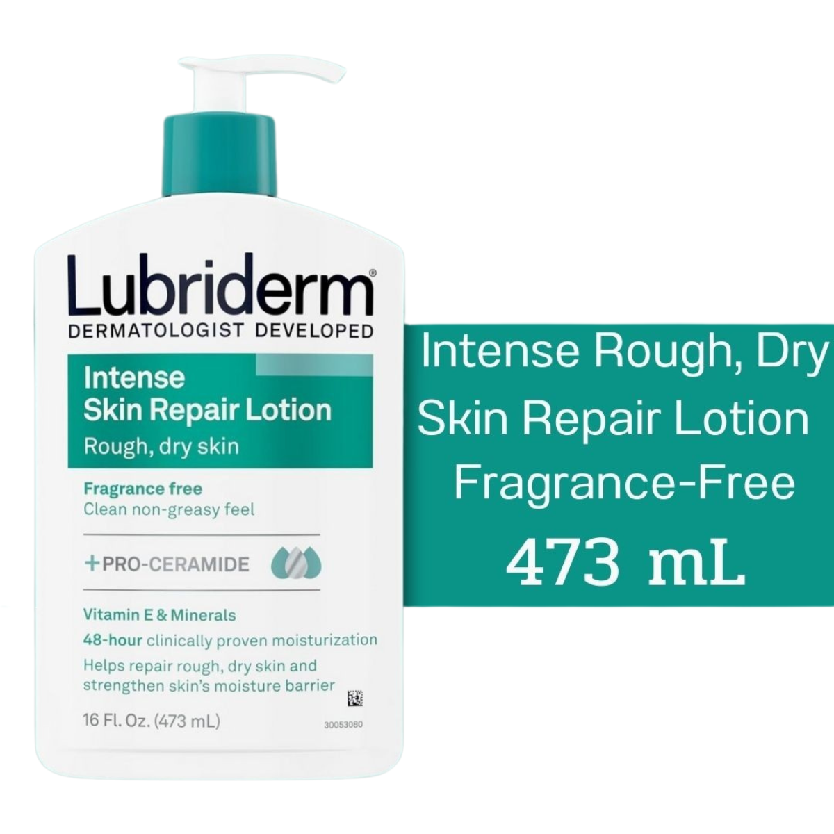 Lubriderm Intense Dry Skin Repair Lotion โลชั่นซ่อมแซมผิวแห้งหยาบกร้าน ชุ่มชื้นยาวนาน 48 ชั่วโมง ขนาด 16 Oz. / 473 mL.