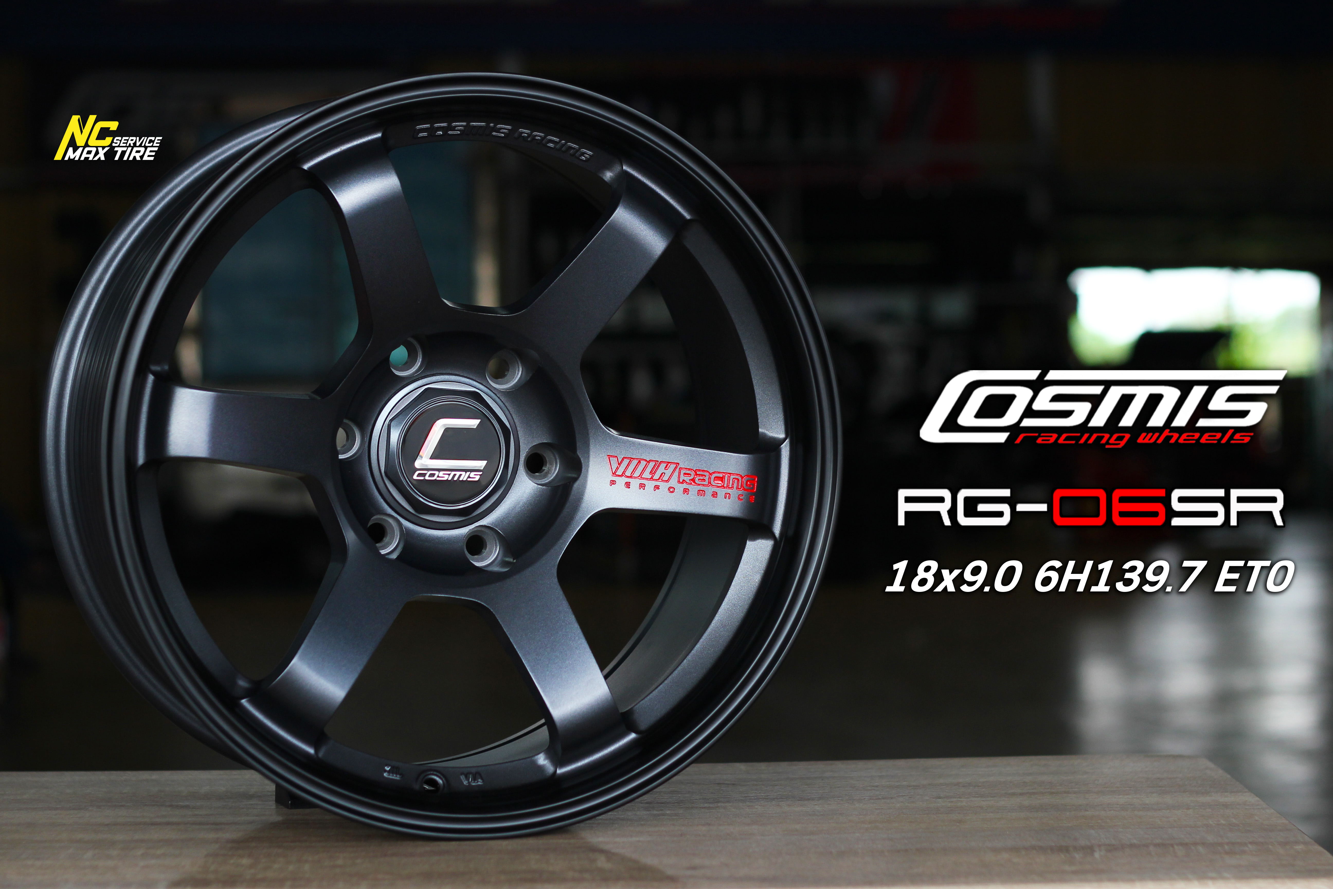 ล้อแม็กขอบ18 / Cosmis / RG-06SR / ล้อแม็กสำหรับรถกระบะ / SUV /PPV / 18x9.0 6H139.7 ET0 / ล้อแม็กสีกัลเทา+ตัวหนังสือแดงที่ก้าน / NC