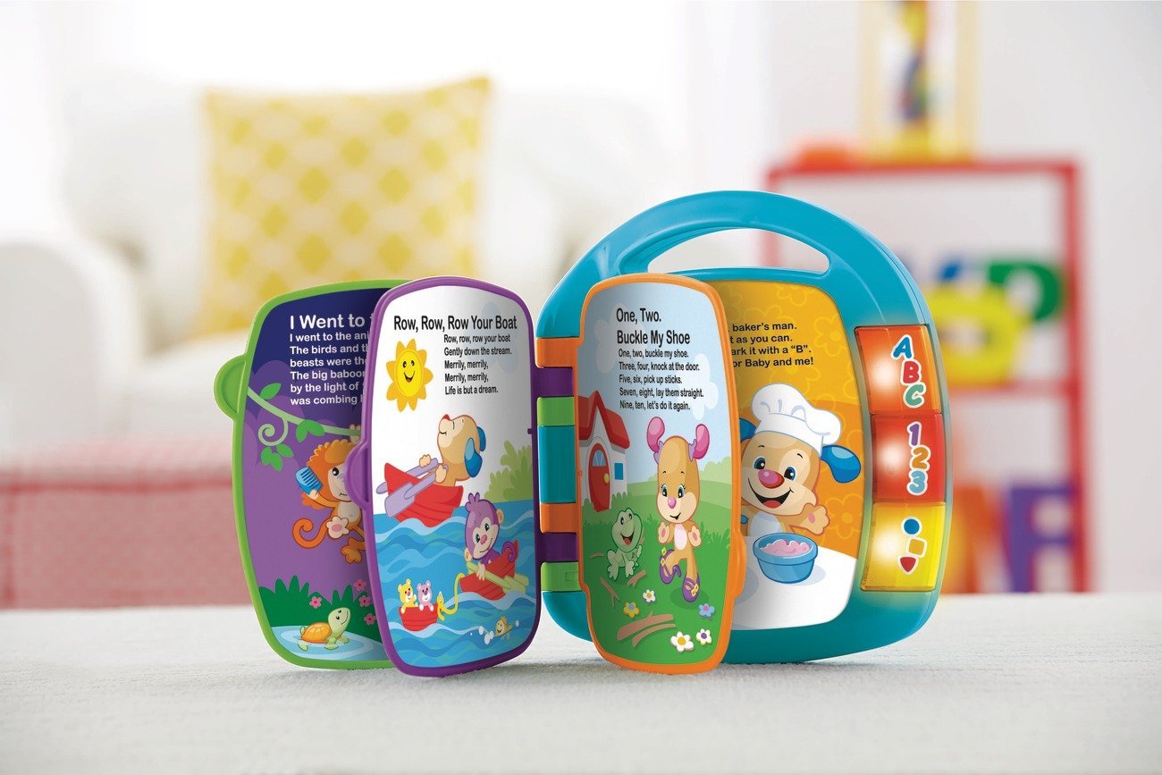 Fisher Price Laugh & Learn Storybook Rhymes Book หนังสือมีเสียง ฝึกกล้ามเนื้อมือ