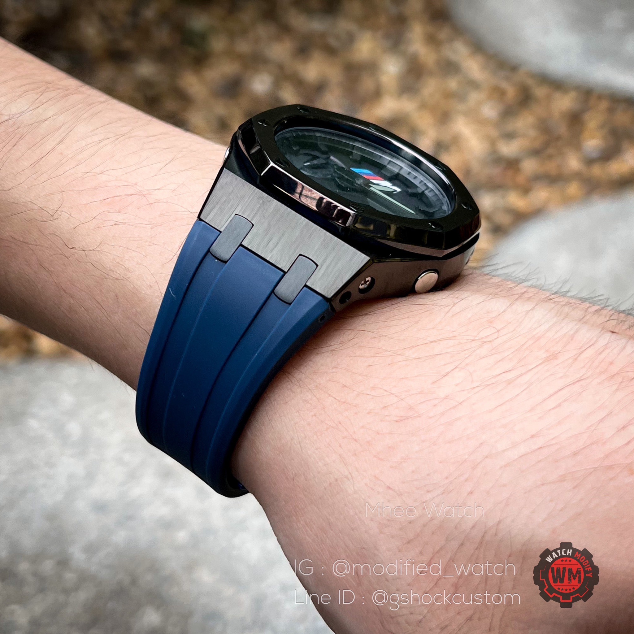 G-Shock Custom M-Sport Black Steel Blue Rubber Edition