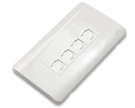 US-2334 : SHINY EXCLUSIVE FACE PLATE 4 PORT w/Shutter