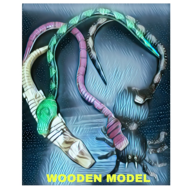 TH000B039 โมเดลไม้ จระเข้ งู แมงมุม โมเดลงู โมเดลจระเข้ โมเดลแมงมุม โมเดลไม้งู โมเดลไม้จระเข้ โมเดลไม้แมงมุม Animal