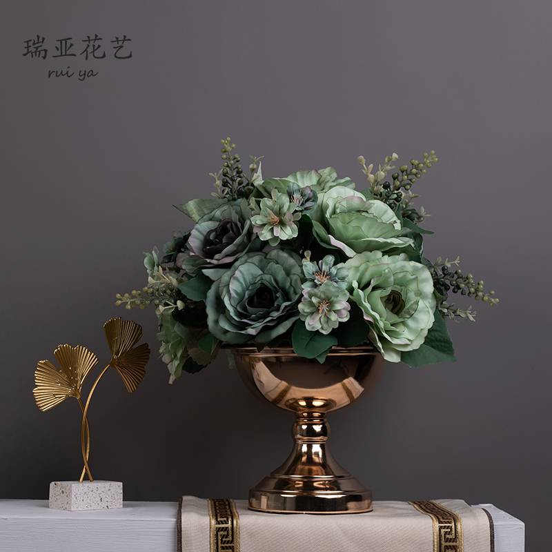 CT071E017 DECHOME แจกันดอกไม้ปลอม แจกันตกแต่งบ้าน แจกัน ดอกไม้ปลอมเหมือนจริง ดอกไม้ประดิษฐ์พร้อมแจกัน แจกันแต่งบ้าน