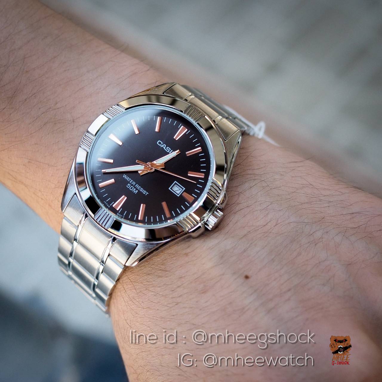 Casio Steel Rosegold Vintage คาสิโอ้ ของแท้ 100% ประกันศูนย์เซ็นทรัล CMG