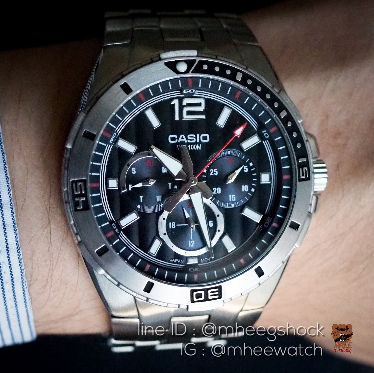 Casioหน้าโครโนกราฟ สายจิวเบอรี่(Rare item)
