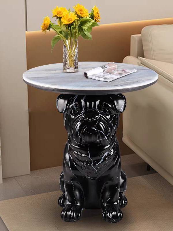 CT221D120 ZEITAKU โต๊ะข้างห้องนั่งเล่น โต๊ะกลมเล็ก DOG CAT Coffee table