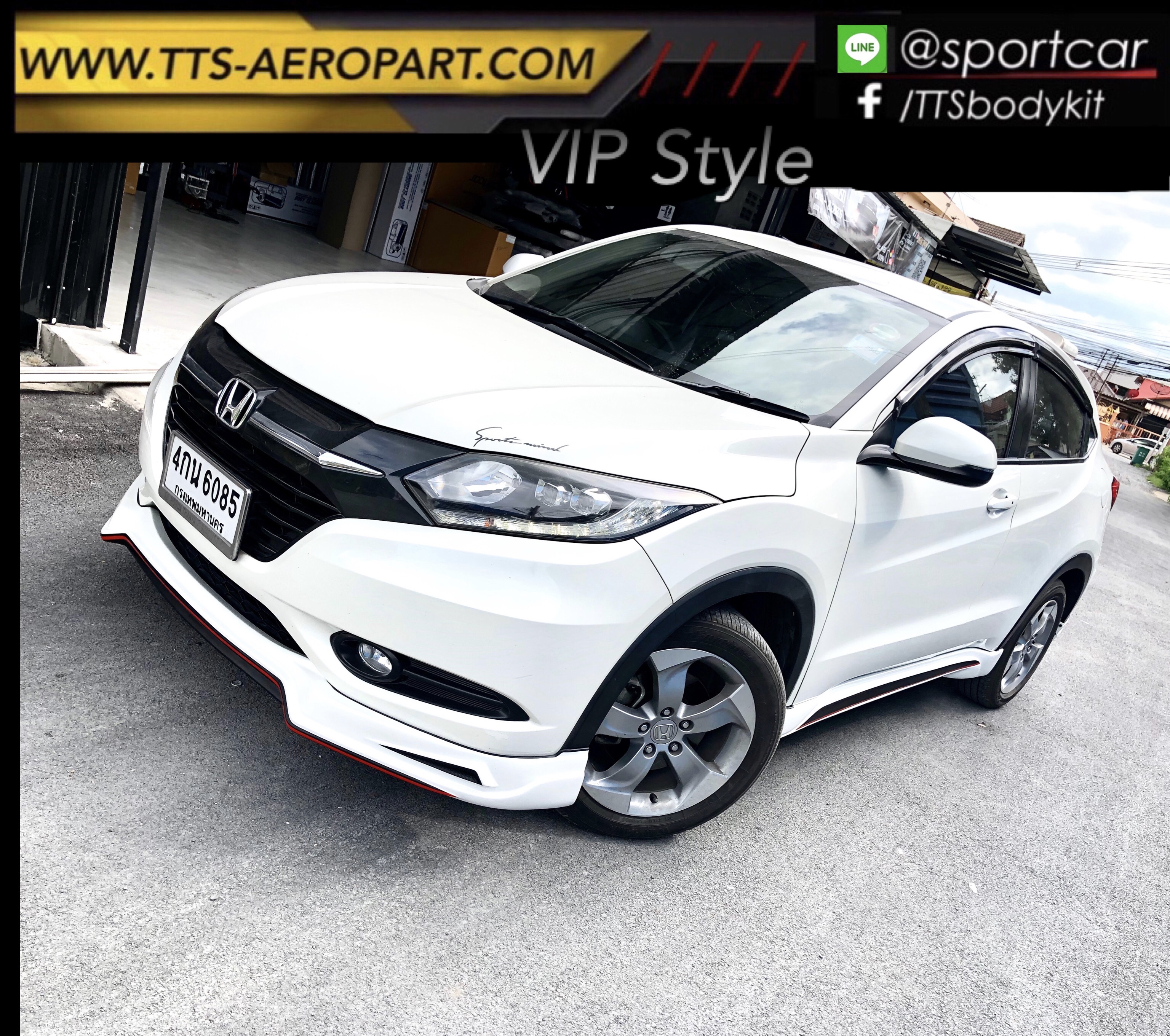 ชุดแต่ง Honda HRV 2015 2016 2017 2018 SPACE VIP Style ท่อใบไม้, hrv แต่งสวย, สเกิร์ตรอบคัน hrv แท้ byแต่งรถTTS