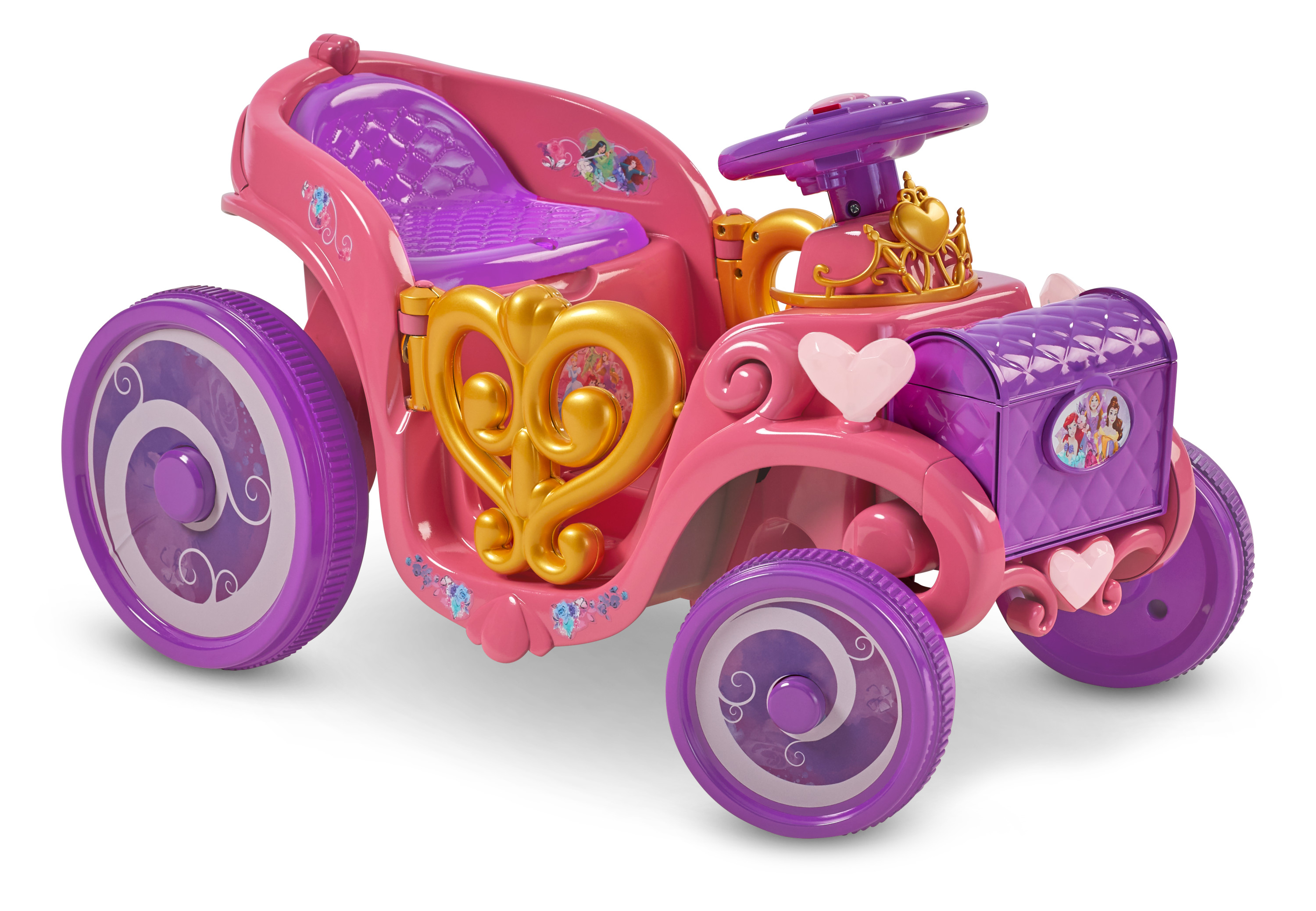 Kid Trax Disney Princess Enchanted Adventure Carriage 6 Volt Toddler Quads รถแบตเตอรี่เด็ก