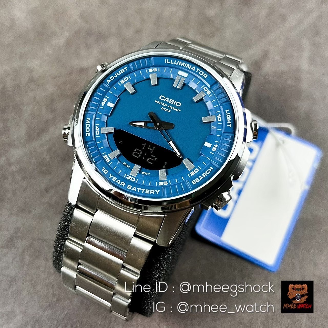 Casio G-Steel New Arrivals Navy Blue Color Battery 10Year Analog+Digital