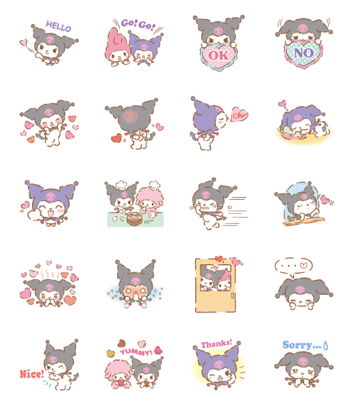 ขายสติกเกอร์ไลน์ We Love Kuromi