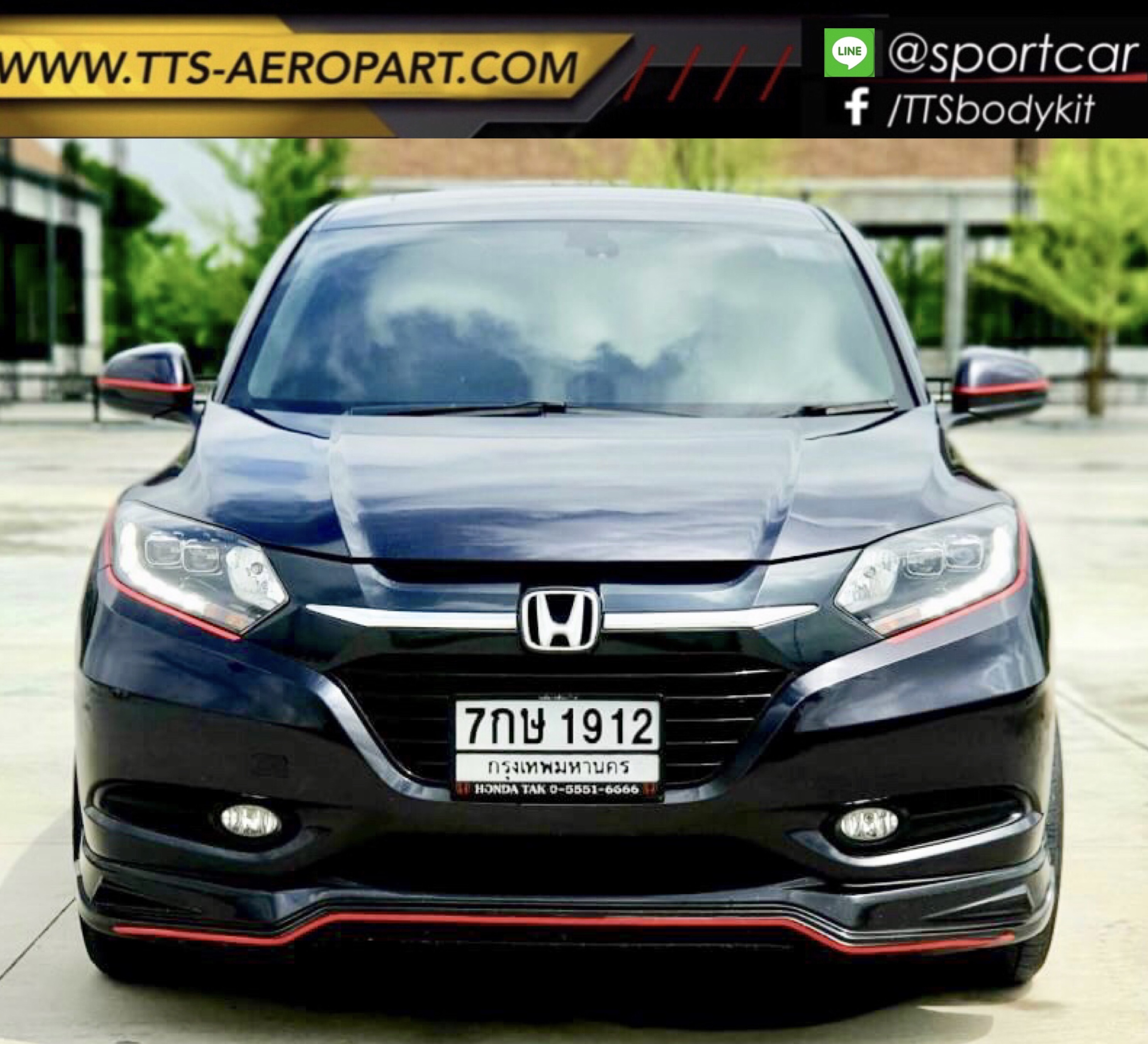 ชุดแต่ง Honda HRV 2015 2016 2017 2018 MD Sport ท่อคู่, hrvแต่งสวยๆ, สเกิร์ตรอบคัน hrv แท้ byแต่งรถTTS