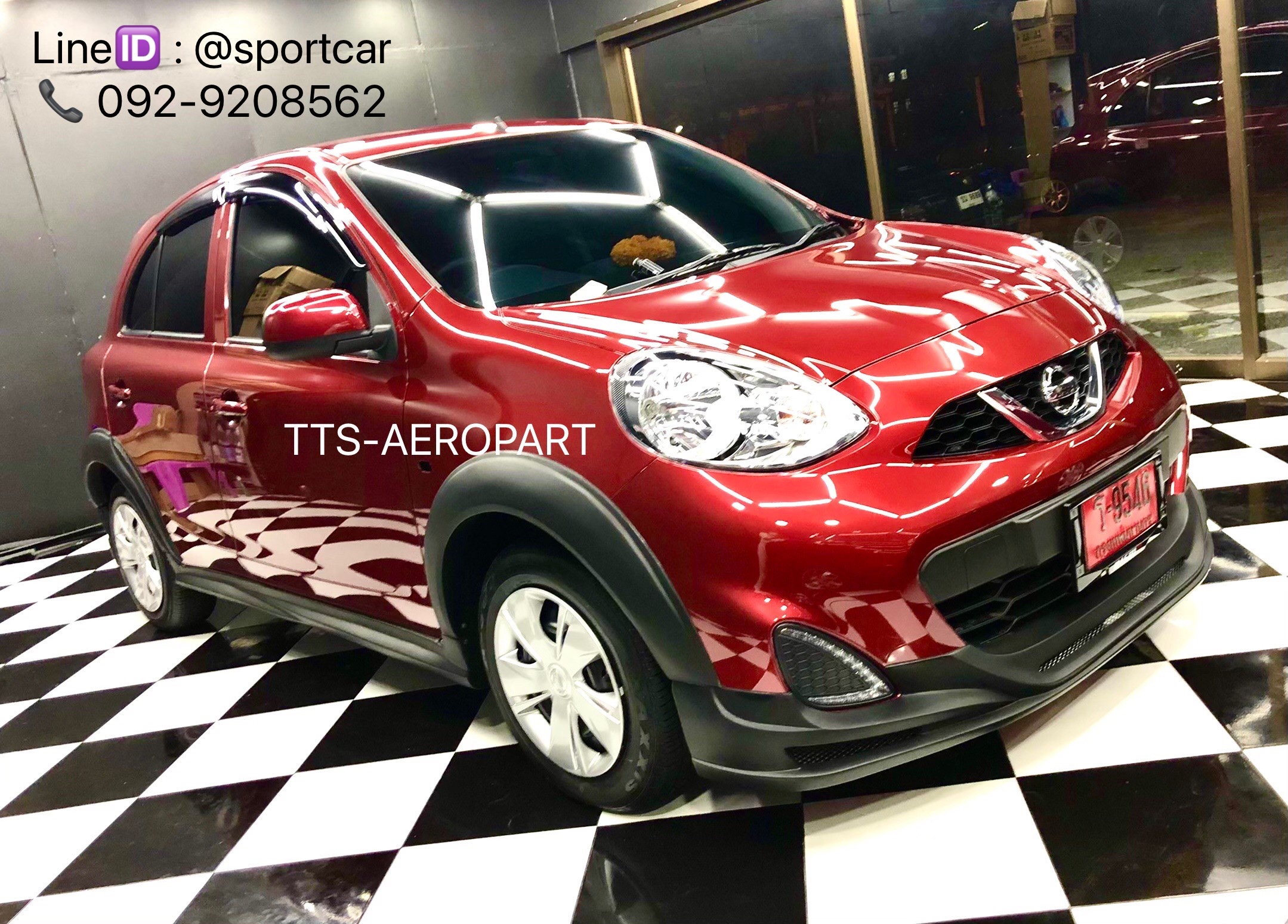 ชุดแต่ง Nissan March 2013 2016 2018 mini สเกิร์ตรอบคัน นิสสัน มาร์ช mini มีคิ้วล้อ แต่งสวย ราคาโรงงาน