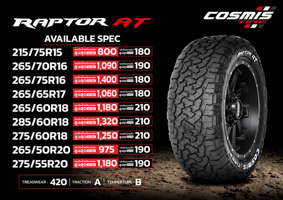 โปรไลฟ์สด ชุดออฟโรดขอบ17 / ล้อ+ยาง / ล้อแม็ก Cosmis Devil DUB-6 / ยาง Cosmis raptor AT 265/65R17